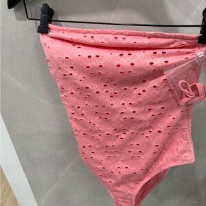 Jessica Simpson Pink Eyelet One Piece Swimsuit
